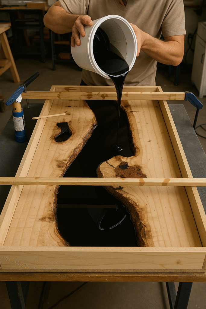 piece of wood in process